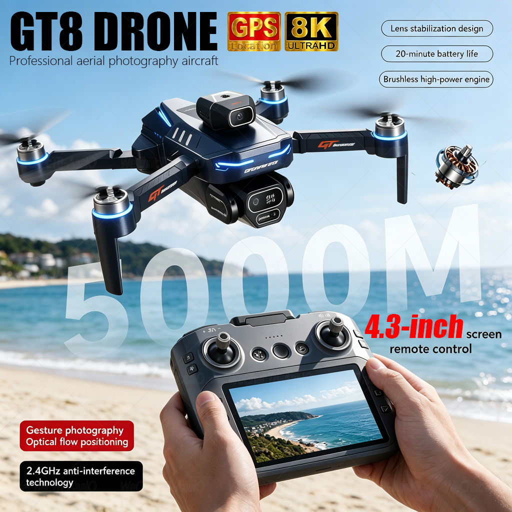 НОВЫЙ Дрон GT8 HD RC с двумя п – обзор и цена Drone Video Production